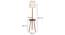 Faraday Floor Lamp with Side Table (Natural Linen Shade Colour, Light Walnut Base Finish) by Urban Ladder - Design 1 Dimension - 348959