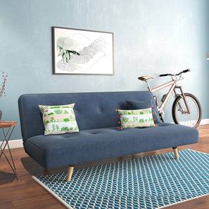 Sofa Cum Bed Design Zehnloch 3 Seater Click Clack Sofa cum Bed In Midnight Indigo Blue Colour