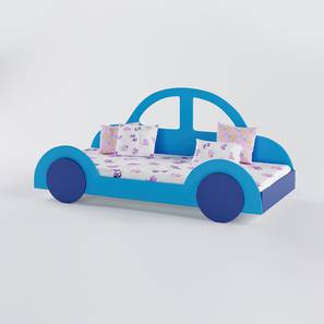 Bunk Bed Design Beetle Engineered Wood Bed in Blue Colour