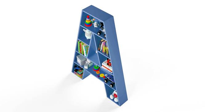 Abracadabra Bookshelf By Boingg! (Blue, With Shelves Configuration, Matte Finish) by Urban Ladder - Design 1 Top Image - 349010