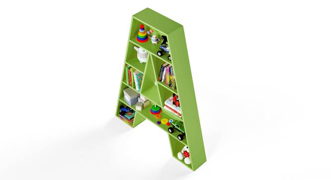 Abracadabra Bookshelf By Boingg! (Green, With Shelves Configuration, Matte Finish) by Urban Ladder - Design 1 Top Image - 349011