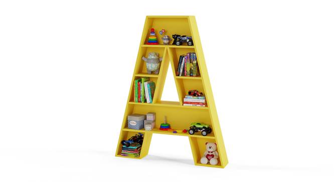Abracadabra Bookshelf By Boingg! (Yellow, With Shelves Configuration, Matte Finish) by Urban Ladder - Design 1 Side View - 349016