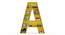 Abracadabra Bookshelf By Boingg! (Yellow, With Shelves Configuration, Matte Finish) by Urban Ladder - Front View Design 1 - 349030