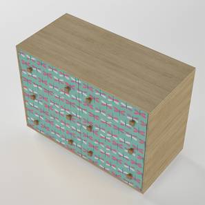 Storage In Neemrana Design Bunk Engineered Wood Chest of 6 Drawers in White Finish