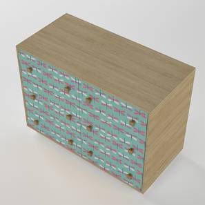 Storage In Hooghly Design Bunk Engineered Wood Chest of 6 Drawers in White Finish