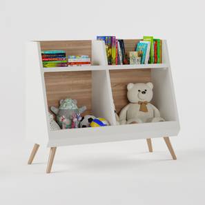 Kids Bookshelves Design Catch All Bookshelf (White, With Shelves Configuration, White & Oak Finish)