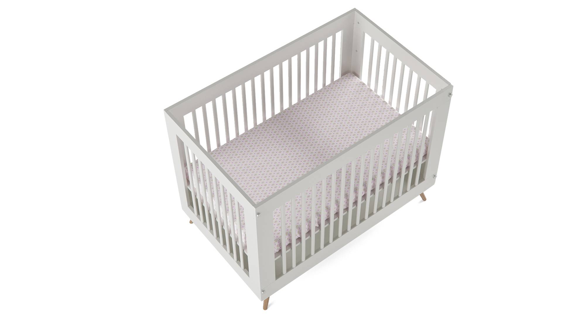 Engineered Wood Crib in White Colour Urban Ladder