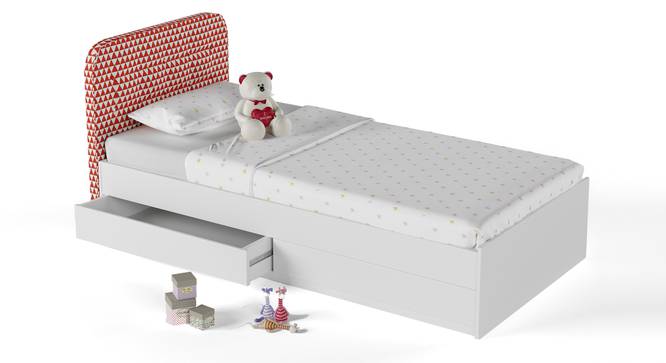 Brightside Storage Bed By Boingg! (White, Matte Finish) by Urban Ladder - Design 1 Side View - 349068