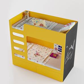 Kids Bunk Beds Design Engineered Wood Bunk Bed in Yellow Colour