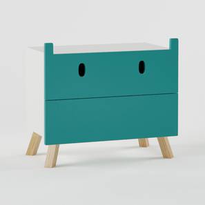 Cousin hippo side table with chest of two drawers teal 64 lp