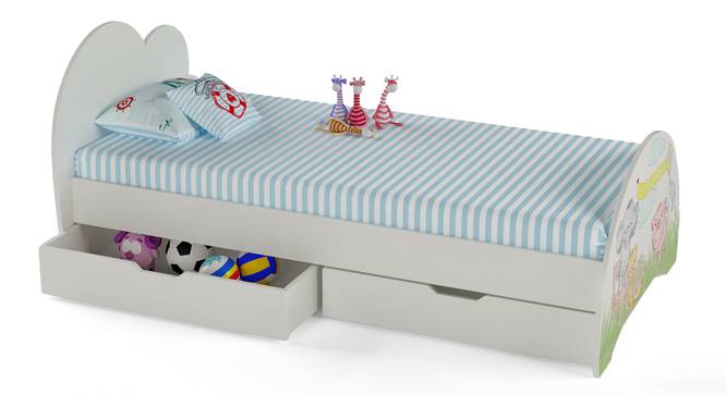 Cloud Tails Storage Bed By Boingg! (Off White, Matte Finish) by Urban Ladder - Design 1 Side View - 349133