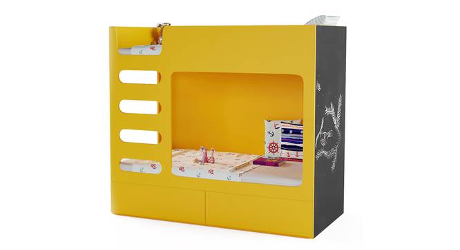 Cubby Bubby Storage Bunk Bed By Boingg! (Yellow, Matte Finish) by Urban Ladder - Design 1 Side View - 349147