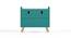Cousin Hippo Side Table with Chest of Two Drawers By Boingg! (Teal, Matte Finish) by Urban Ladder - Front View Design 1 - 349163