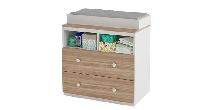 DewDrop Changing Table By Boingg! (Oak, Matte Finish) by Urban Ladder - Design 1 Side View - 349220