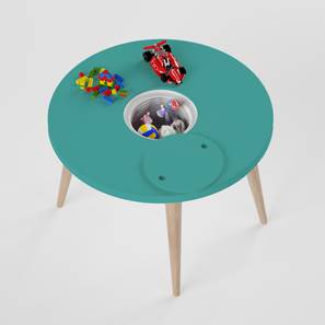 Kids Play Table Design Frisbee Play Table (Teal, Matte Finish)