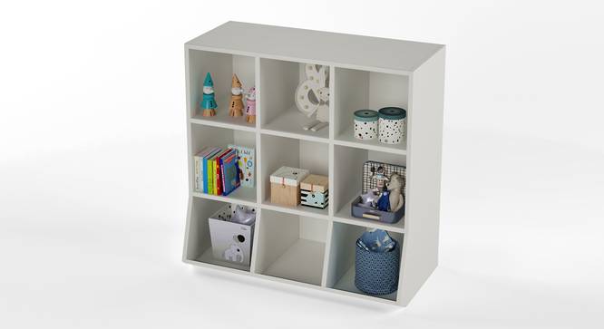 Hold All Bookshelf By Boingg! (White, With Shelves Configuration, Matte Finish) by Urban Ladder - Design 1 Side View - 349275