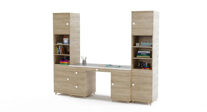 Dynamo Study Table By Boingg! (Oak, Matte Finish) by Urban Ladder - Design 1 Side View - 349278