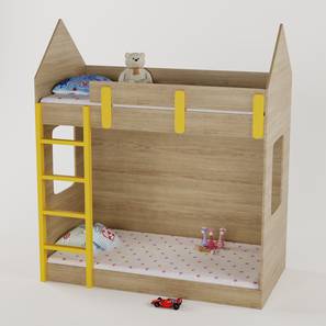 Kids Bunk Beds Design Engineered Wood Bunk Bed in Oak Colour