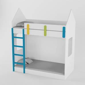 Bunk Beds In Chandigarh Design Engineered Wood Bunk Bed in White Colour