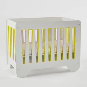 Cribs Design Engineered Wood Crib in Yellow Colour