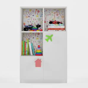Kids Storage Cabinets Design Joy Ride Engineered Wood Kids Storage Cabinet in White Colour