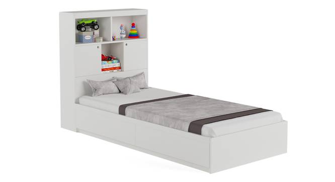 Ironhide Storage Bed By Boingg! (White, Matte Finish) by Urban Ladder - Design 1 Side View - 349364