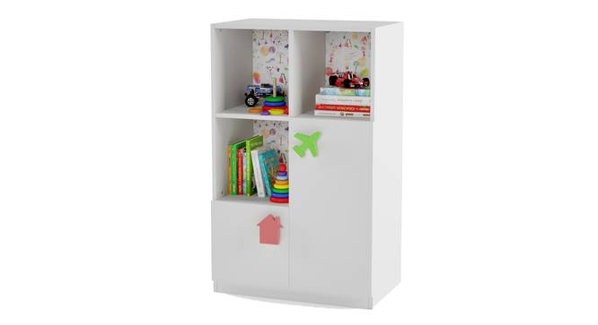 Joy Ride Cabinet By Boingg! (White, Matte Finish) by Urban Ladder - Design 1 Side View - 349367