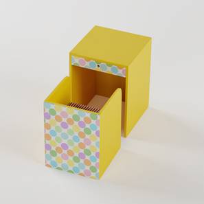 Desk Design Maximus Free Standing Engineered Wood Kids Table in Yellow Colour