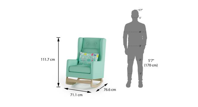 Lullaby Nursing Chair By Boingg! (Mint, Matte Finish) by Urban Ladder - Design 1 Dimension - 349423