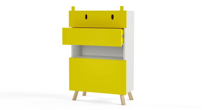 Papa Hippo Chest of Four Drawers By Boingg! (Yellow, Matte Finish) by Urban Ladder - Design 1 Side View - 349470