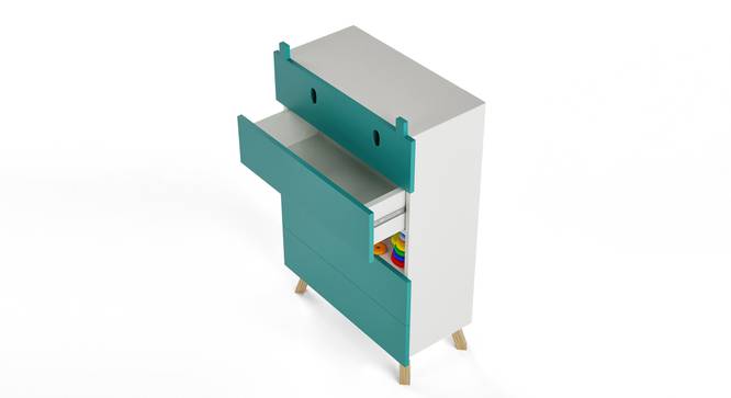 Papa Hippo Chest of Four Drawers By Boingg! (Teal, Matte Finish) by Urban Ladder - Design 1 Top Image - 349471