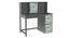 Pattern Play Study Table By Boingg! (Dark Grey, Matte Finish) by Urban Ladder - Design 1 Side View - 349476