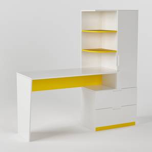 Bedroom Furniture In Sagar Design Mr Practical Free Standing Engineered Wood Kids Table in Yellow Colour