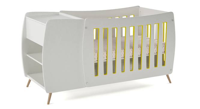 Peapod Crib By Boingg! (White, Matte Finish) by Urban Ladder - Design 1 Side View - 349595