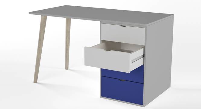Philosopher Study Table By Boingg! (Blue, Matte Finish) by Urban Ladder - Design 1 Side View - 349603