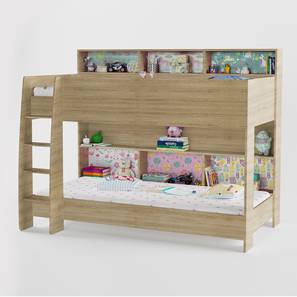 Bunk Beds Design Engineered Wood Bunk Bed in Pink Colour