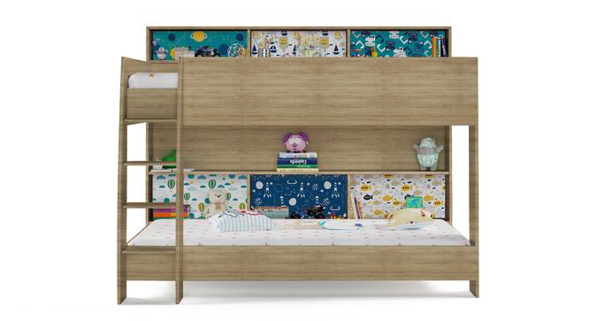 Rainbow Storage Bunk Bed By Boingg! (Oak, Matte Finish) by Urban Ladder - Front View Design 1 - 349661