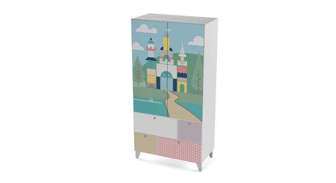 Quirk Box Wardrobe By Boingg! (White, Matte Finish) by Urban Ladder - Design 1 Side View - 349665