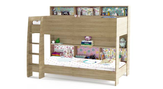 Rainbow Bunk Bed By Boingg! (Oak, Matte Finish) by Urban Ladder - Design 1 Side View - 349670