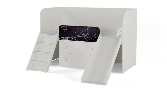Playdate Storage Bed By Boingg! (White, Matte Finish) by Urban Ladder - Design 1 Side View - 349671