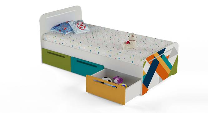 Simply Perfect Storage Bed By Boingg! (Matte Finish) by Urban Ladder - Design 1 Side View - 349711