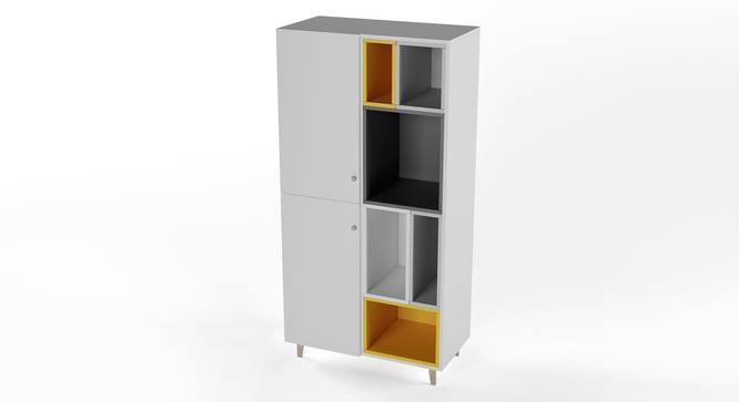 Tetris Wardrobe By Boingg! (White, Matte Finish) by Urban Ladder - Design 1 Side View - 349793