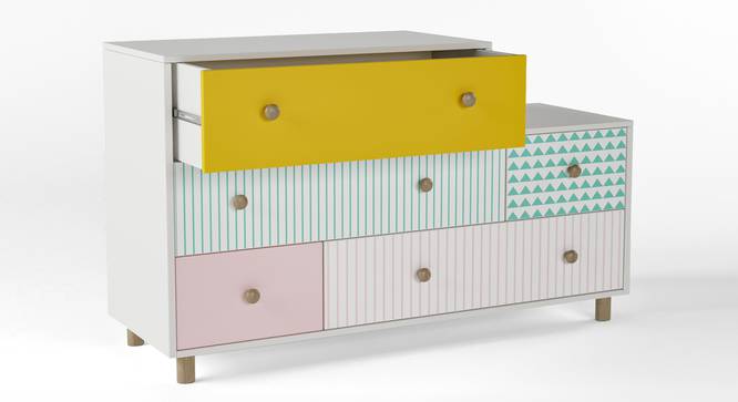 Untangled Chest of Five Drawers By Boingg! (Matte Finish) by Urban Ladder - Design 1 Side View - 349803