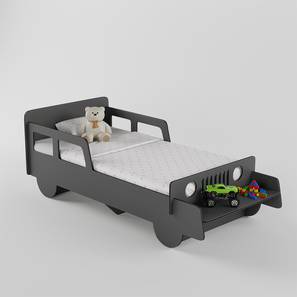Kids Beds Without Storage Design Vroom Engineered Wood Bed in Dark Grey Colour