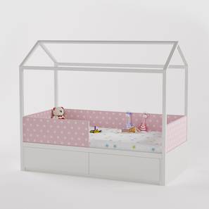Kids Beds With Storage Design Windchime Engineered Wood Box storage Bed in Pink Colour