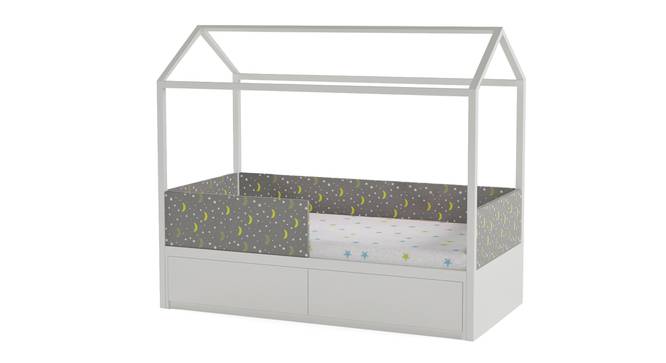 Windchime Storage Bed (White, Matte Finish) by Urban Ladder - Design 1 Side View - 349879