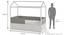 Windchime Storage Bed (White, Matte Finish) by Urban Ladder - Design 1 Dimension - 349902