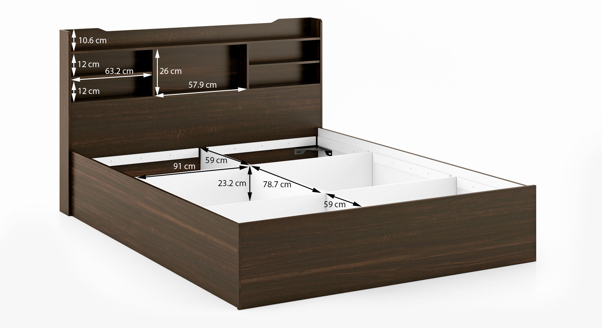Sandon storage bed finish size king finish californian walnut dim2