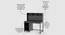 Old Timer Study Table By Boingg! (Dark Grey, Matte Finish) by Urban Ladder - Design 1 Details - 350139