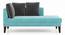 Sigmund Day Bed (Right Aligned, Icy Turquoise Velvet) by Urban Ladder - Front View Design 1 - 350184